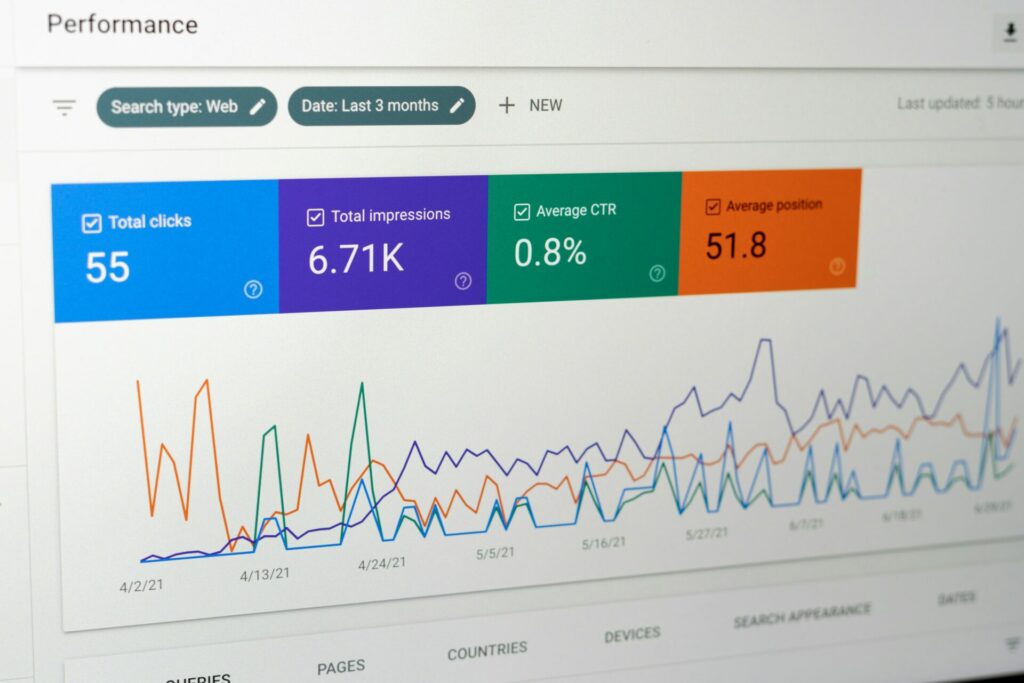 Analyse und Optimierung - Bild einer Statistik aus Google Analytics